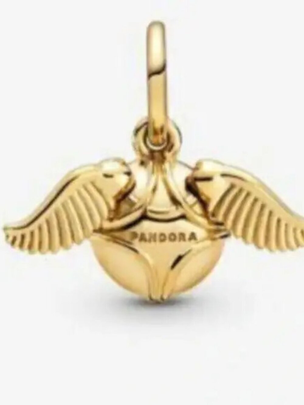New Pandora Shine Gold Harry Potter Golden Snitch Wings Pendant Charm
